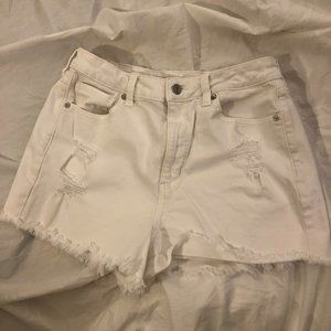 American Eagle white jean shorts